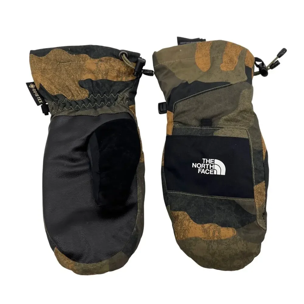 The North Face Mittens Youth L Large Montana Ski Goretex Camo Waterproof Snow